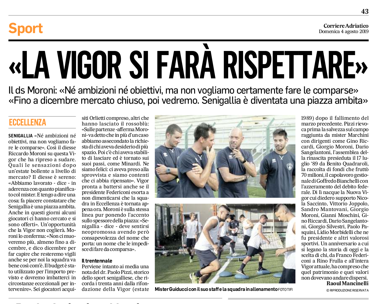 2019-08-04 - Moroni al Corriere Adriatico