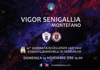 Domenica c’è Vigor Senigallia-Montefano. Tutti al Bianchelli!